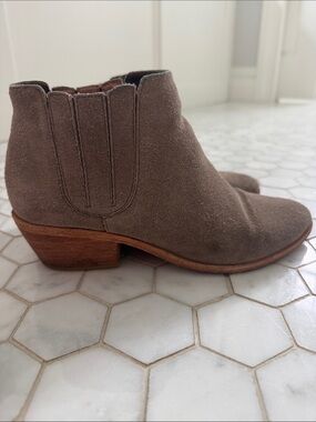 Joie Taupe Suede Ankle Booties
